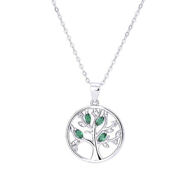 Peridot Tree Of Life Necklace YourSoulPlace.com